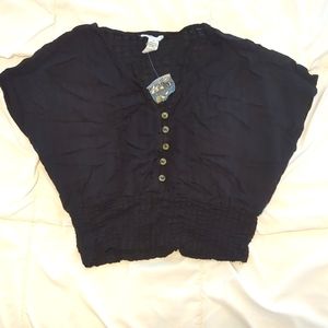 Japna Black Crop Top